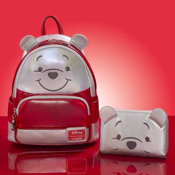 Disney100 LE Exclusive Platinum Winnie the Pooh Cosplay Mini Backpack and Wallet